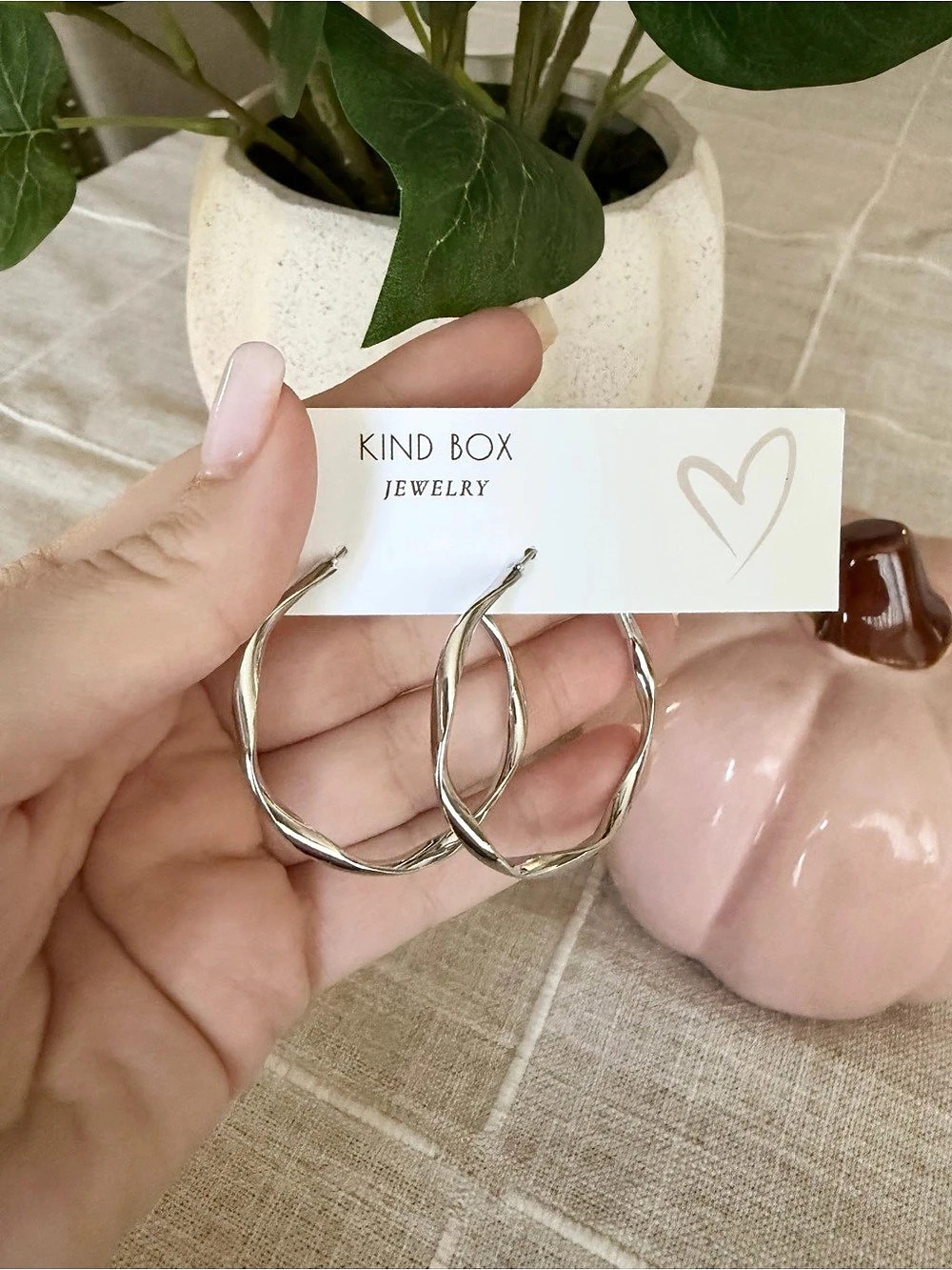 Kind Box Jewelry Silver Hoop Earrings Like New